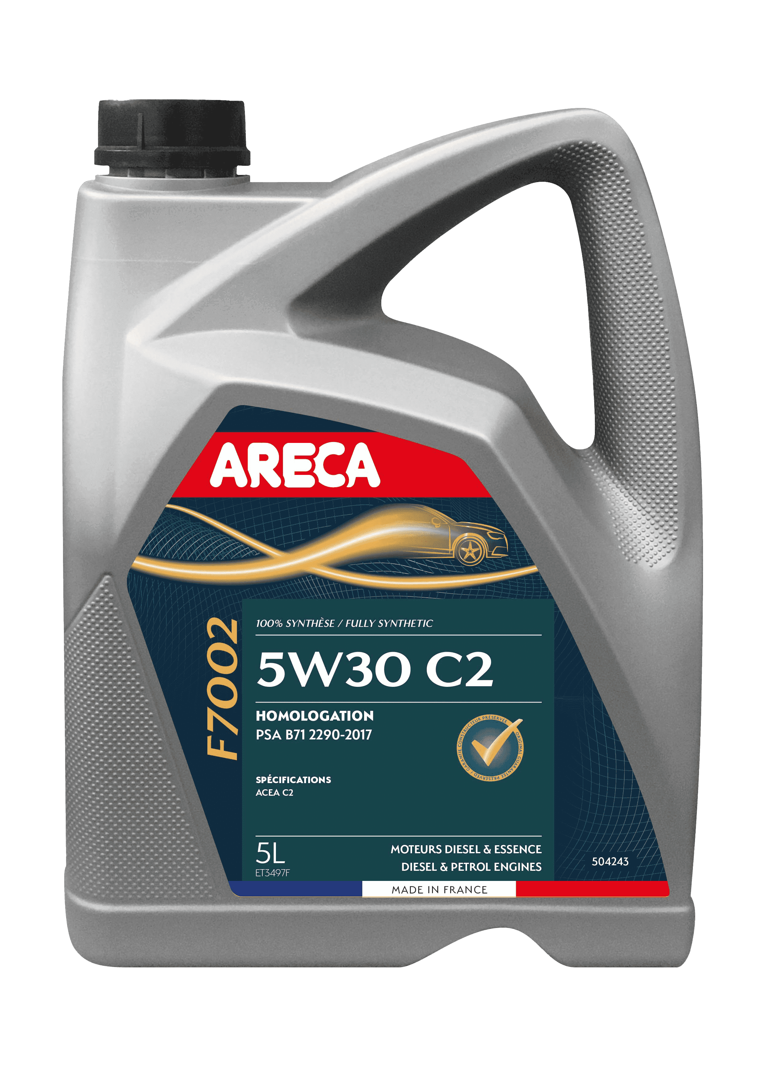 Моторное масло ARECA F7002 5W-30 C2, 5л